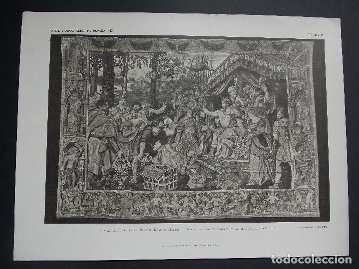 Kunst: Lamina original A&Ntilde;O 1918, TAPIZ DEL PALACIO REAL DE MADRID``Arte y Decoraci&oacute;n de Espa&ntilde;a&acute;&acute; TOMO II
