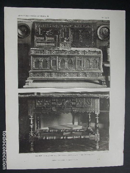 Kunst: Lamina original A&Ntilde;O 1918, MUEBLES DEL MUSEO DE ARTE DE MADRID``Arte y Decoraci&oacute;n de Espa&ntilde;a&acute;&acute;