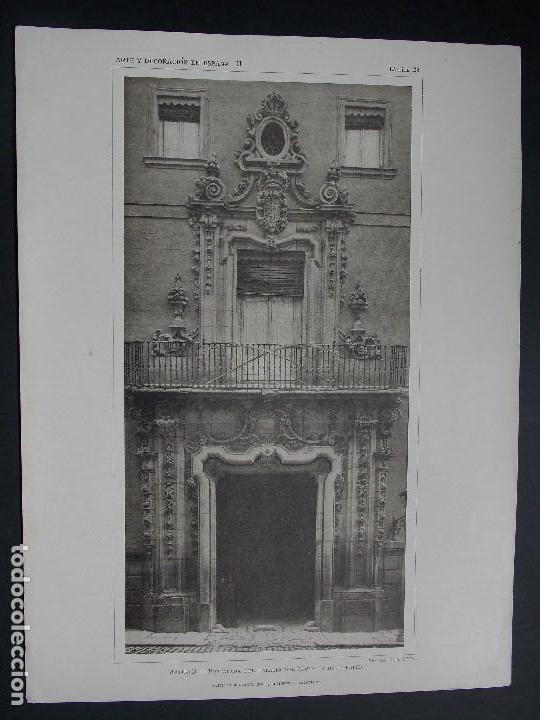 Kunst: Lamina original A&Ntilde;O 1918, PALACIO DEL MARQUES DE PERALES DE MADRID``Arte y Decoraci&oacute;n de Espa&ntilde;a&acute;&acute;