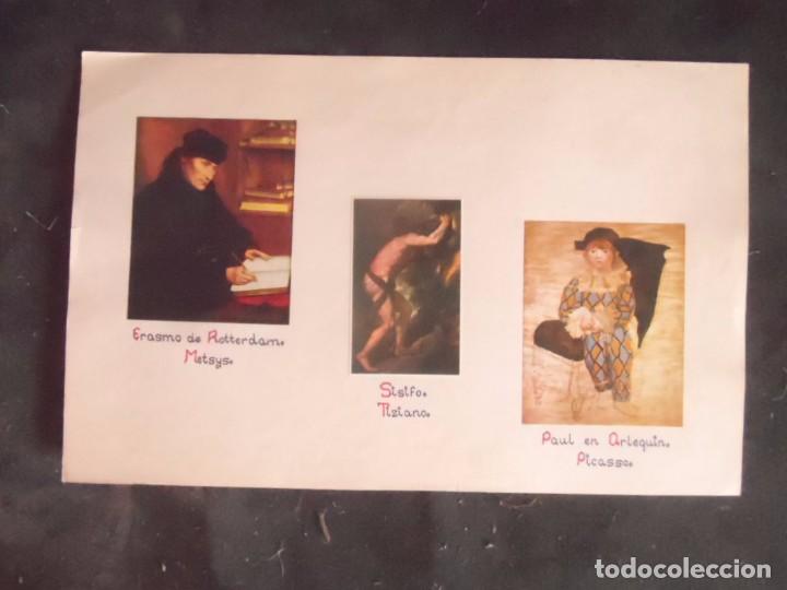 Art: picasso paul en arlequin - sisifo tiziano - erasmo de rotterdam metsys lamina de oleos antiguos