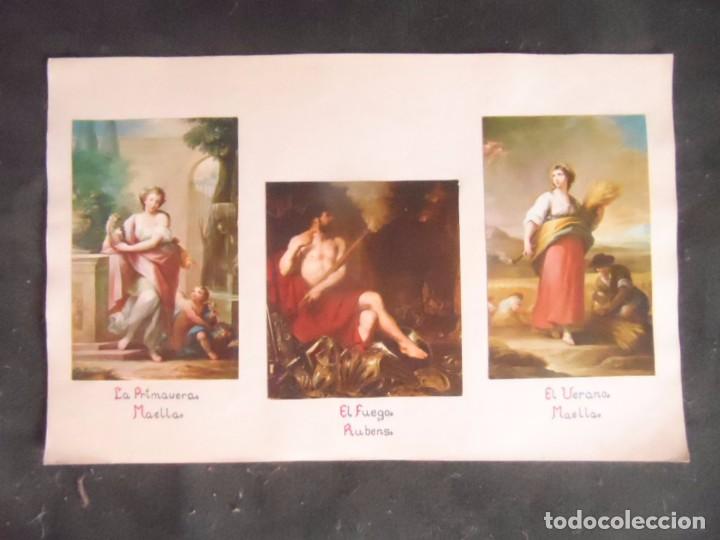 Art: maella la primavera el verano - rubens el fuego lamina de oleos antiguos