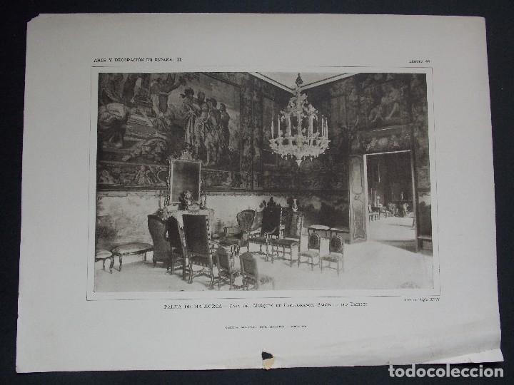 Kunst: 3 Laminas originales A&Ntilde;O1918,PALMA DE MALLORCA-MARQUES DE CAMPOFRANCO``Arte y Decoraci&oacute;n de Espa&ntilde;a&acute;&acute;