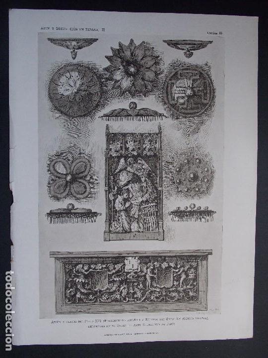 Art: Lamina original A&Ntilde;O 1918, renacimiento espa&ntilde;ol ``Arte y Decoraci&oacute;n de Espa&ntilde;a&acute;&acute;