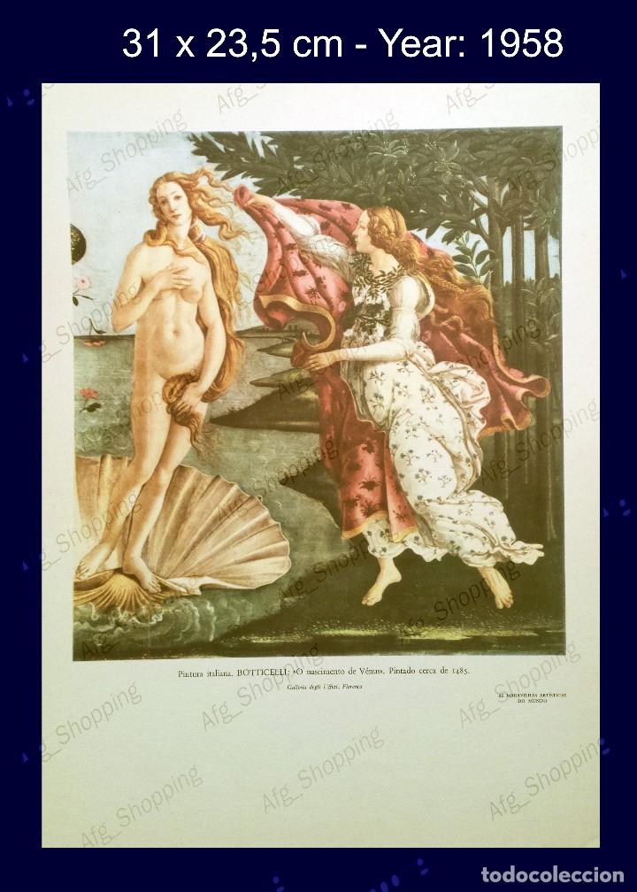 Art: BOTTICELLI - COLECCION LAS MARAVILLAS ARTISTICAS DEL MUNDO - 1958