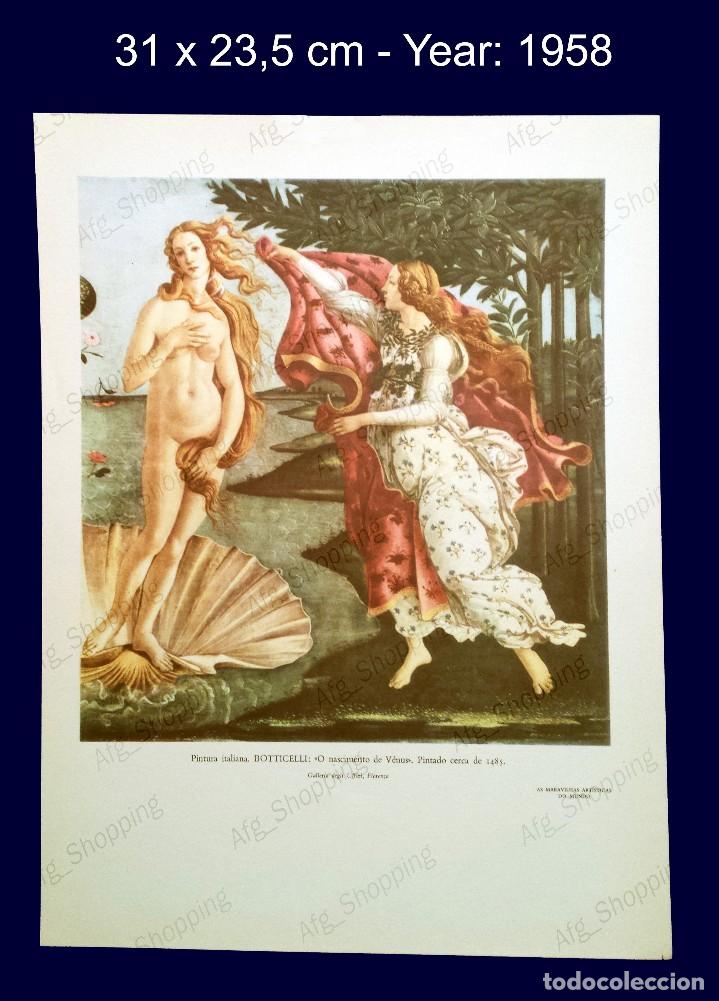 Art: BOTTICELLI - COLECCION LAS MARAVILLAS ARTISTICAS DEL MUNDO - 1958