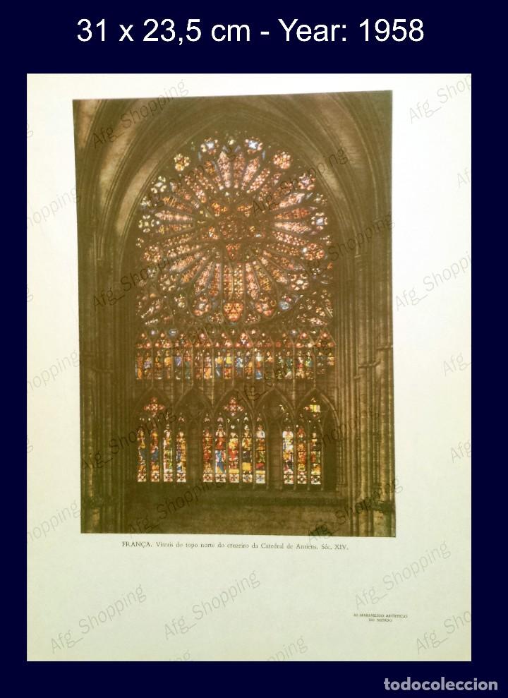 Art: FRANCIA - CATEDRAL DE AMIENS - COLECCION LAS MARAVILLAS ARTISTICAS DEL MUNDO - 1958