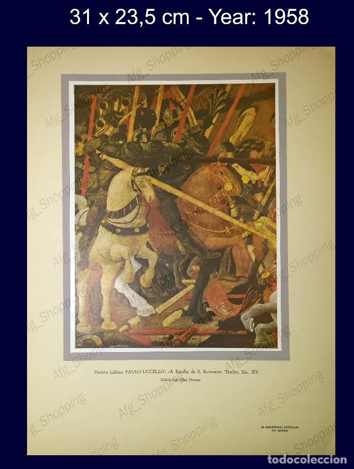 Art: PINTURA ITALIANA - PAULO UCCELLO - COLECCION LAS MARAVILLAS ARTISTICAS DEL MUNDO - 1958