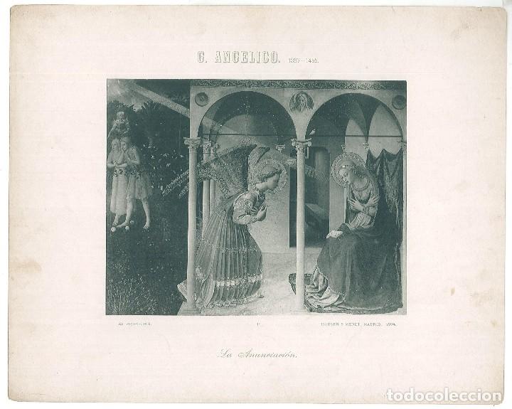 Kunst: L&aacute;mina n&uacute;mero 14 Hauser y Menet a&ntilde;o 1894 cuadro La anunciaci&oacute;n Pintor G. Angelico