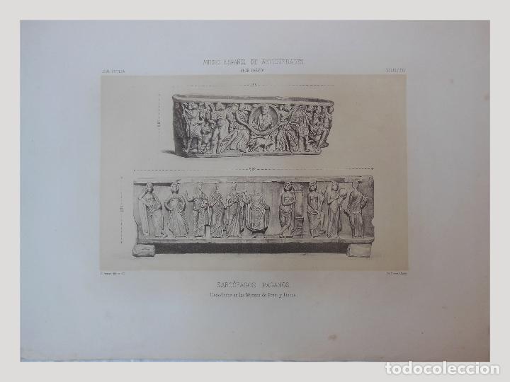 Art: SARC&Oacute;FAGOS PAGANOS. Museo Espa&ntilde;ol Antig&uuml;edades. F AZNAR (Dibujo y Litografi&oacute;)