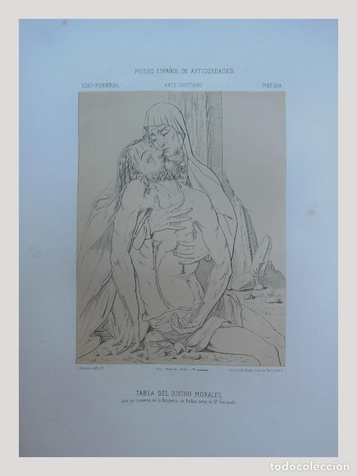 Art: TABLA DEL DIVINO MORALES. Museo Espa&ntilde;ol Antig&uuml;edades. J NICOLAU (Dibujo y Litografi&oacute;)