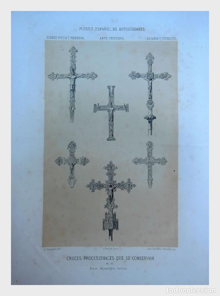 Art: CRUCES PROCESIONALES. Museo Espa&ntilde;ol Antig&uuml;edades. R VELAZQUEZ (Dibuj&oacute;) J NICOLAU (Grab&oacute;)