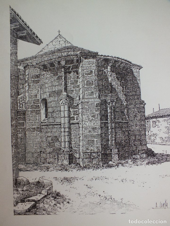 Art: LAMINA IGLESIA VILLAVEGA DE AGUILAR PALENCIA MONTA&Ntilde;A PALENTINA ROM&Aacute;NICO 1