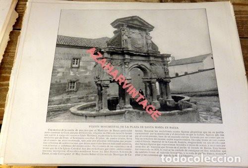 Art: LAMINA FOTOGRAFICA DE BAEZA, FUENTE MONUMENTAL DE LA PLAZA DE SANTA MARIA, A&Ntilde;O 1896. 20 X 25 CM.