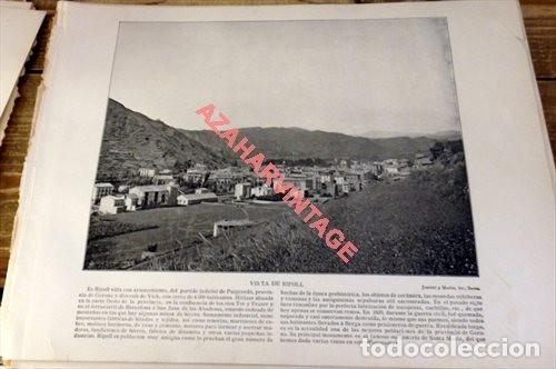 Art: LAMINA FOTOGRAFICA DE RIPOLL GERONA, VISTA DE LA VILLA. FOT.JOARIZTI Y MARIEZ. A&Ntilde;O 1896