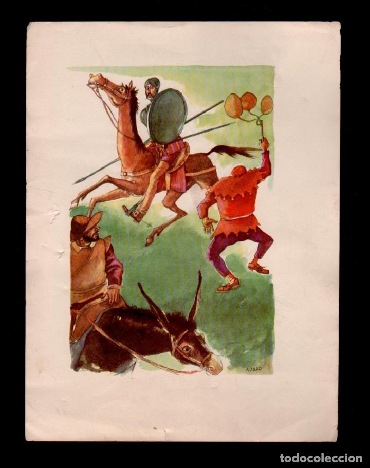 Kunst: L26-15-2 Lamina del Ilustrador NARRO de una escena de DON QUIJOTE DE LA MANCHA Tama&ntilde;o 18 x 22 cm. pe
