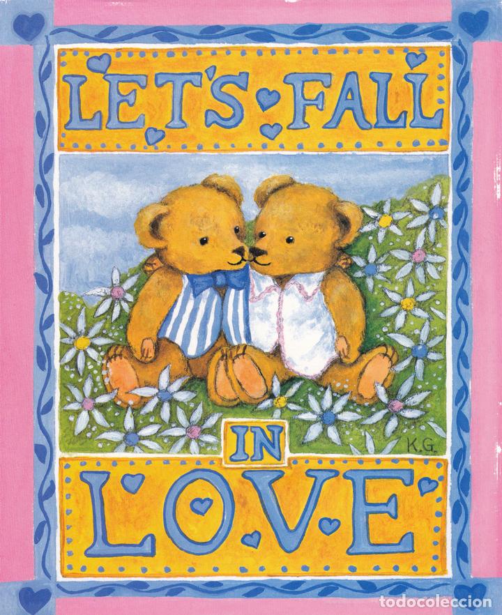 Art: OSITOS - LAMINA - LET'S FALL IN LOVE - MEDIDAS 20 X 25 CM
