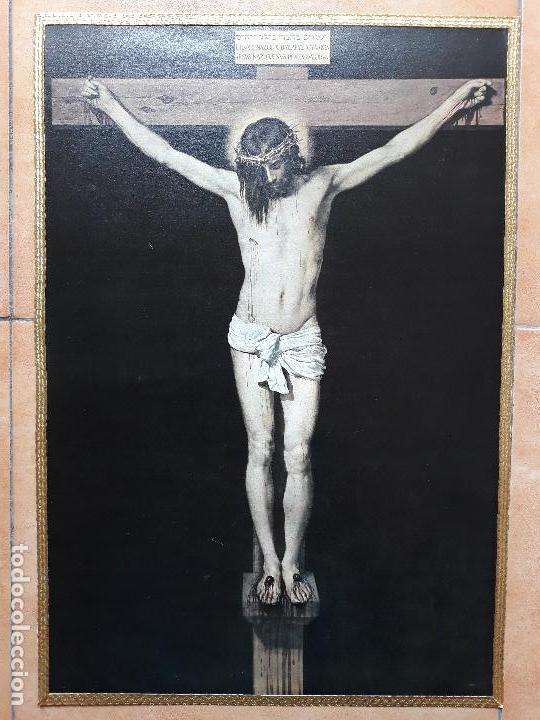 Kunst: Antigua lamina Cristo crucificado- velazquez