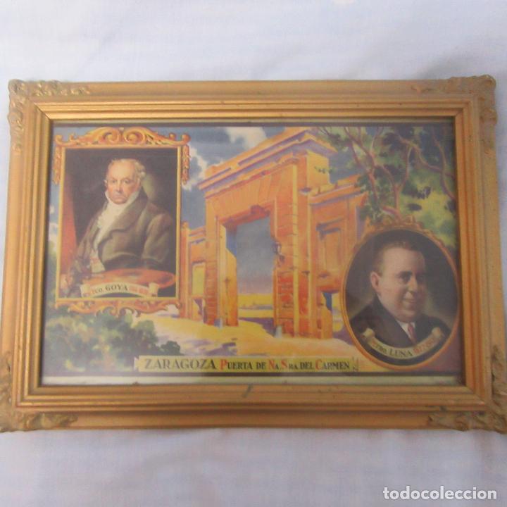 Kunst: Cuadro lamina antigua zaragoza a&ntilde;os 30