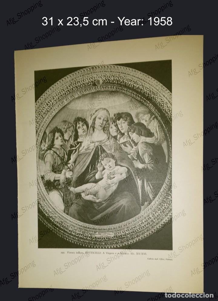 Art: BOTTICELLI - PINTURA ITALIANA - COLECCION LAS MARAVILLAS ARTISTICAS DEL MUNDO - 1958