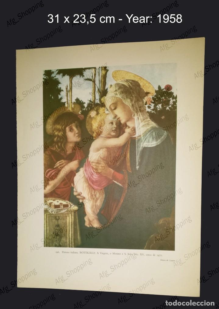 Art: BOTTICELLI - PINTURA ITALIANA - COLECCION LAS MARAVILLAS ARTISTICAS DEL MUNDO - 1958