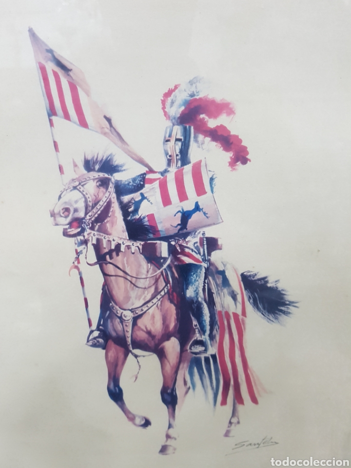 Arte: Cuadro l&aacute;mina caballero - Foto 2