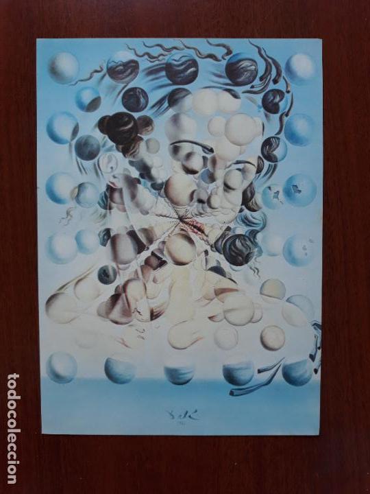 Art: Lamina Salvador Dal&iacute;- 2 dibujos a dos caras reversible- a&ntilde;os 80