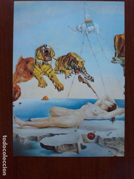 Art: Lamina Salvador Dal&iacute;- 2 dibujos a dos caras reversible- a&ntilde;os 80