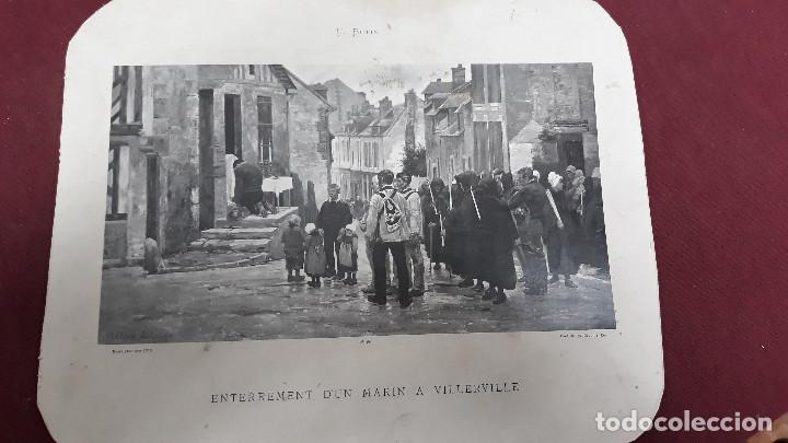 Art: ILUSTRACION... LAMINA.. ENTERRAMIENTO DE UN MARINO EN VILLERVILLE  FI XIX