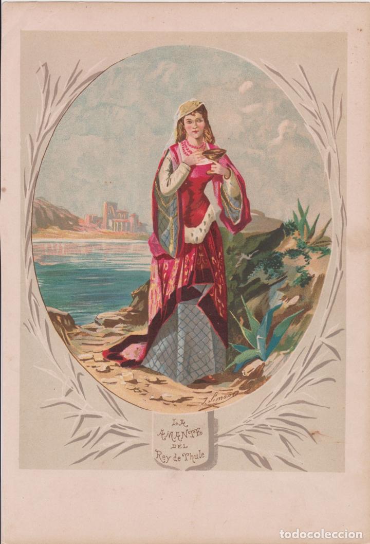 Art: LAMINA ANTIGUA, DIBUJO DE JOS&Eacute; SIM&Oacute;N &ndash; LA AMANTE DEL REY DE THULE - 1878