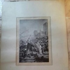 Arte: EMBARQUE DEL REY JAUME A LA CONQUISTA MALLORCA LAMINA /LITOGRAFIA? NUMERO XVIIII AÑO 1886. Lote 149189918