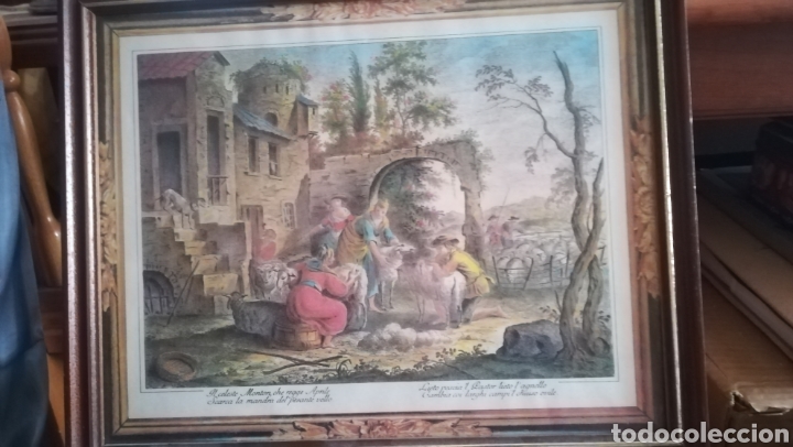 Kunst: Antiguo cuadro campestre de Italia
