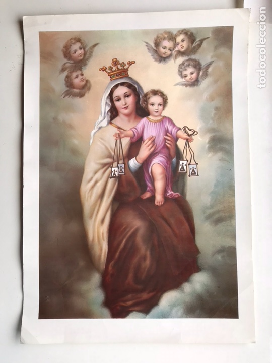 Art: Antigua Lamina Inmaculada Tama&ntilde;o Grande