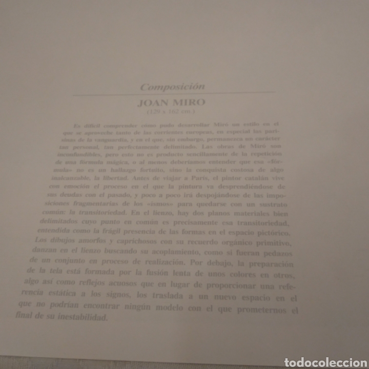 Arte: LAMINA COMPOSICI&Oacute;N DE JOAN MIR&Oacute; - Foto 2