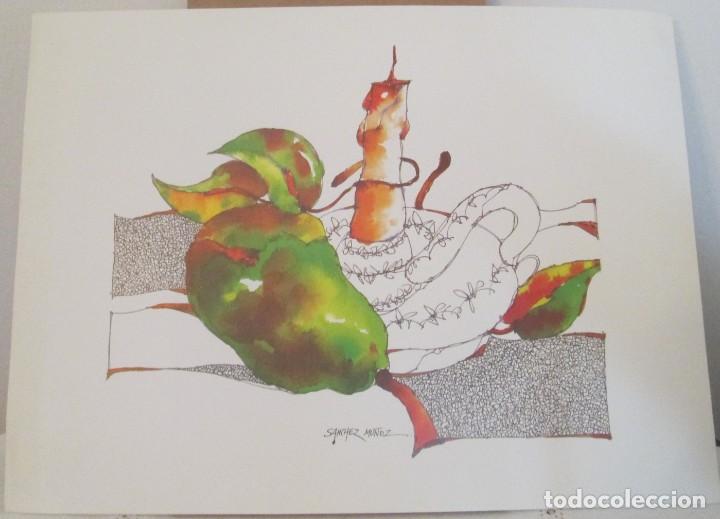 Arte: L&aacute;mina con Bodegon de Rafael S&agrave;nchez Mu&ntilde;oz - Foto 1