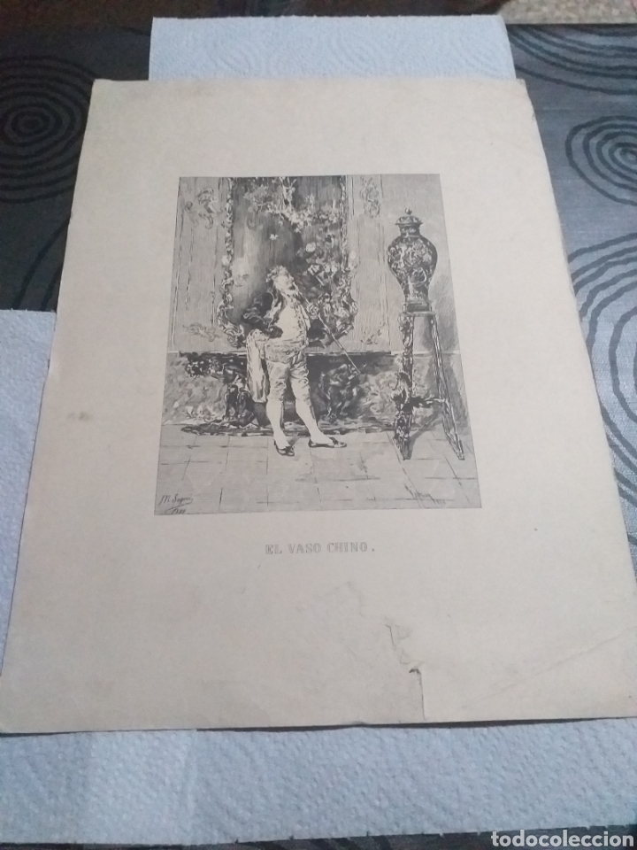 Art: COPIA LAMINA EL VASO CHINO, FORTUNY M SEGUI 1889