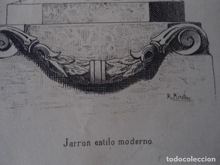 Arte: LOTE 4 ANTIGUAS LAMINAS DE DECORACION DE EDIFICIOS - Foto 3