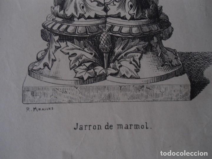 Arte: LOTE 4 ANTIGUAS LAMINAS DE DECORACION DE EDIFICIOS - Foto 7