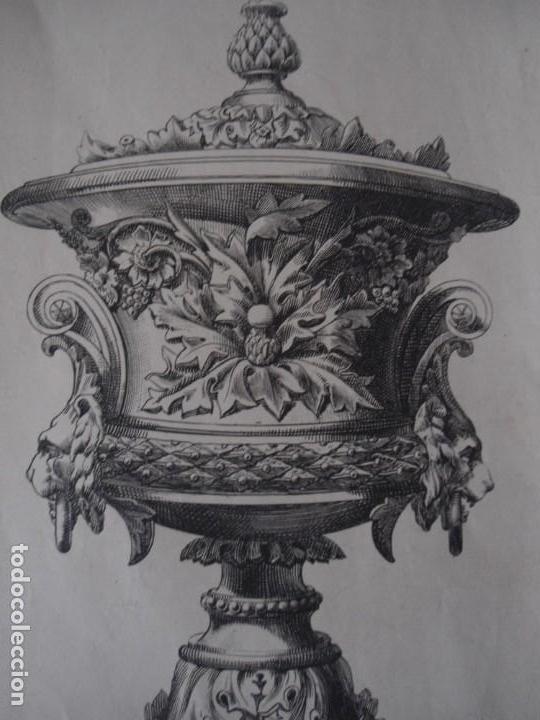 Arte: LOTE 4 ANTIGUAS LAMINAS DE DECORACION DE EDIFICIOS - Foto 8