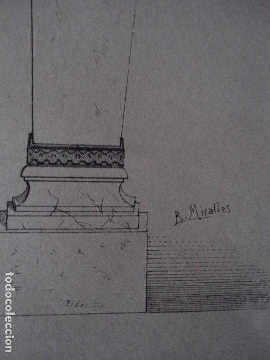 Arte: LOTE 4 ANTIGUAS LAMINAS DE DECORACION DE EDIFICIOS - Foto 10