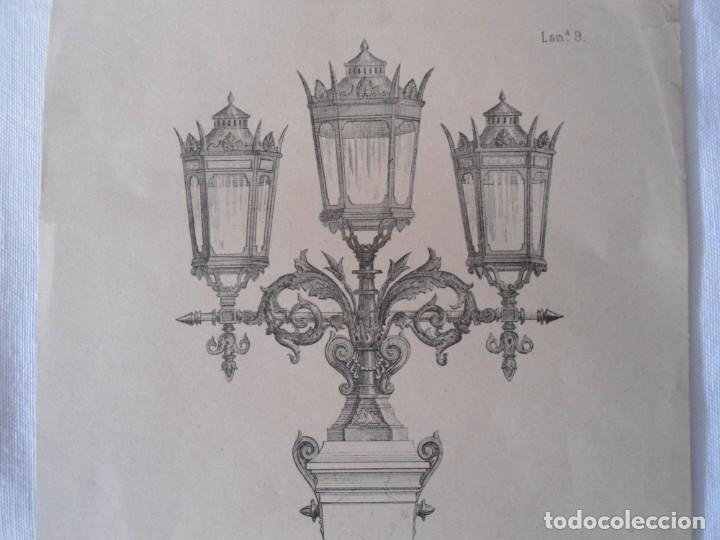 Arte: LOTE 4 ANTIGUAS LAMINAS DE DECORACION DE EDIFICIOS - Foto 11