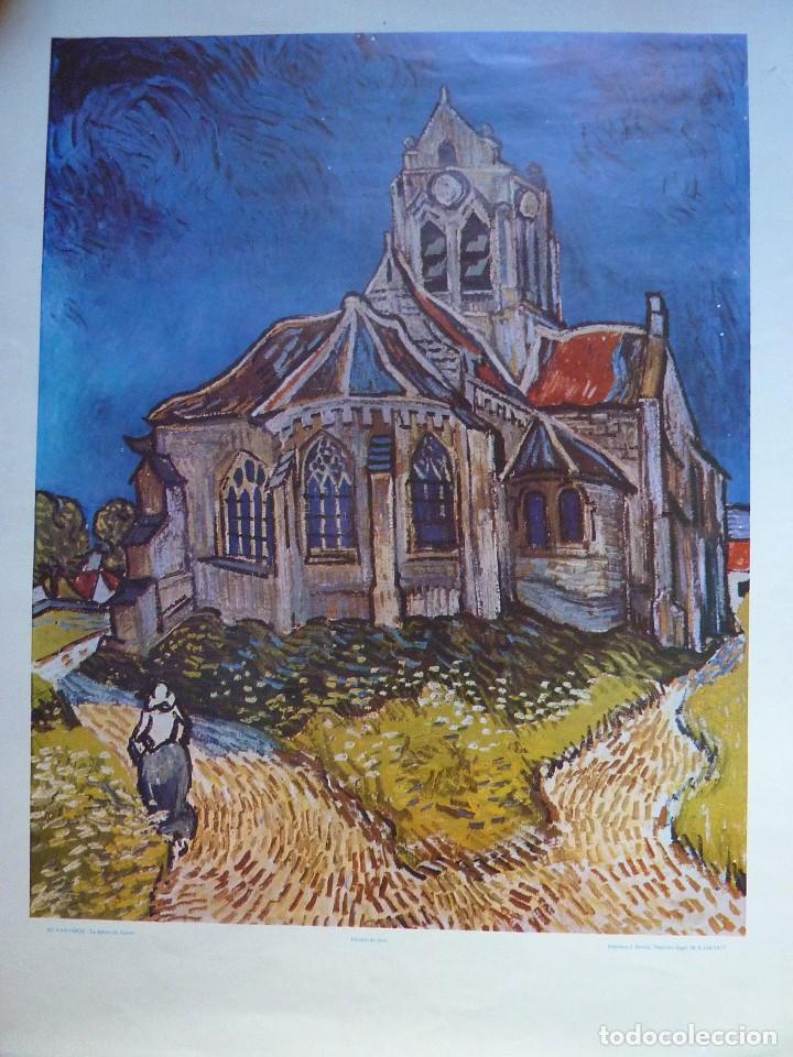 Kunst: L&Aacute;MINA VAN GOGH. LA IGLESIA DE AUVERS. 45X65. A&Ntilde;O 1977