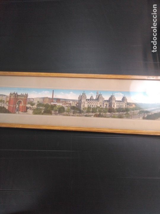 Kunst: Muy antigua foto l&aacute;mina enmarcada de Barcelona