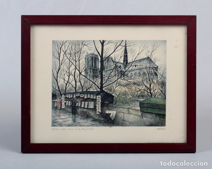 Kunst: Pareja de l&aacute;minas con vistas t&iacute;picas de Par&iacute;s