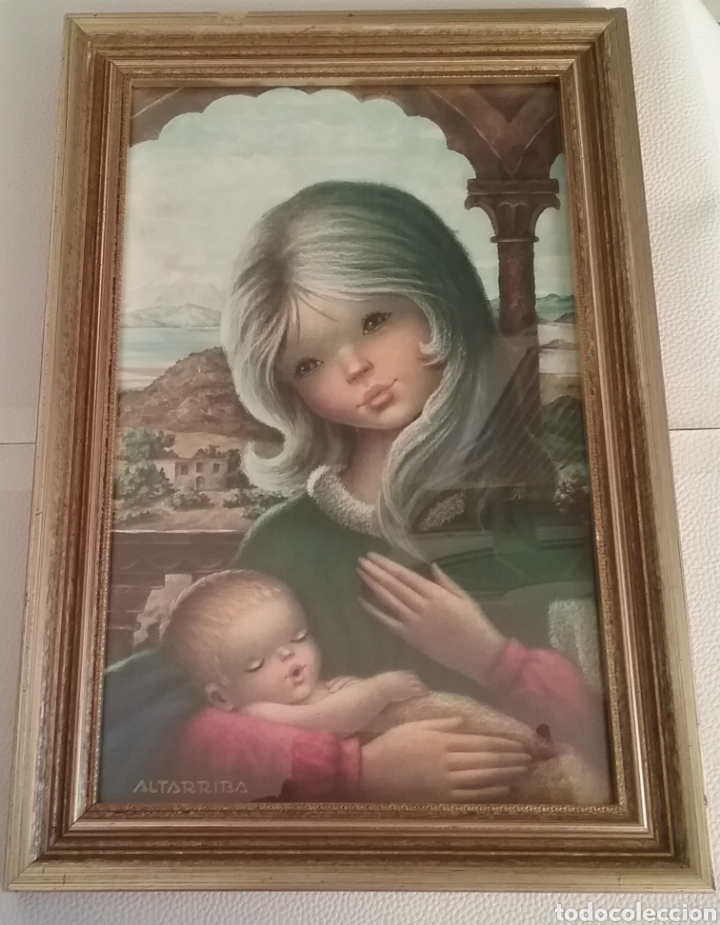 Kunst: CUADRO con l&aacute;mina de ALTARRIBA, n&deg; 63. Medida 46,5 x 31,5 cm. Precioso MARCO.
