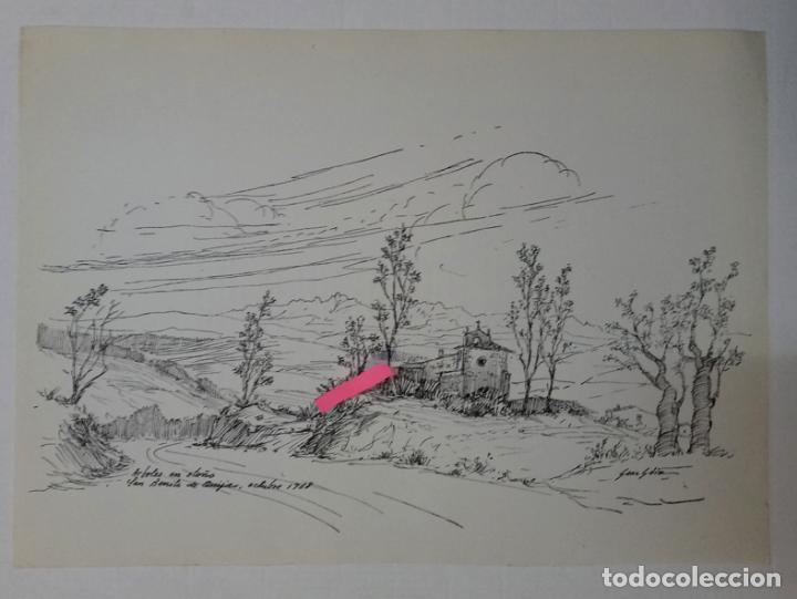 Kunst: JULIO SANZ S&Aacute;IZ: &Aacute;rboles en oto&ntilde;o. San Benito de Qu&iacute;jas, octubre de 1968.
