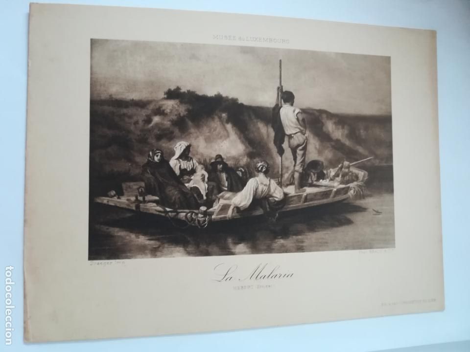 Art: LAMINA SERIGRAFIA. 23 X 17CM. A&Ntilde;OS 20. MUSEE DU LUXEMBOURG. LE MALARIA. FOTO BRAUN & CIE