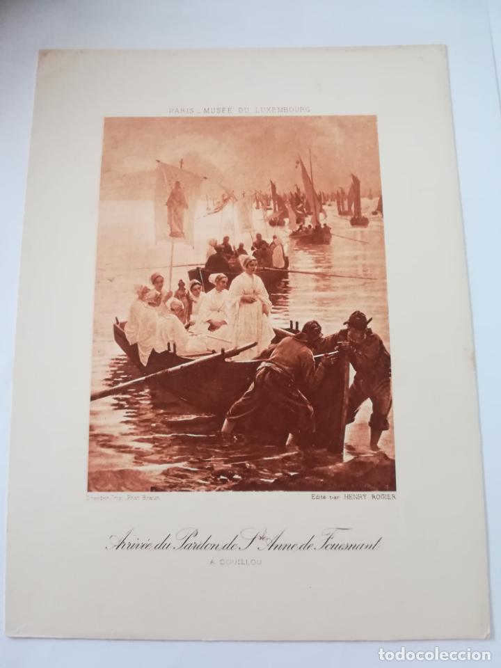 Art: LAMINA SERIGRAFIA. 23 X 17CM. A&Ntilde;OS 20. MUSEE DU LUXEMBOURG. ARRIVEE PARDON DE STE ANNE DE FOUESNANT