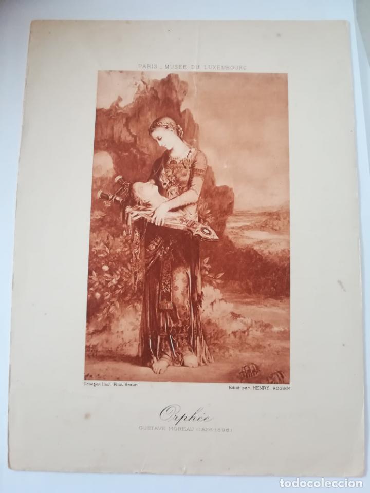 Art: LAMINA SERIGRAFIA. 23 X 17CM. A&Ntilde;OS 20. MUSEE DU LUXEMBOURG. ORPHEE. EDICION HENRY ROGIER