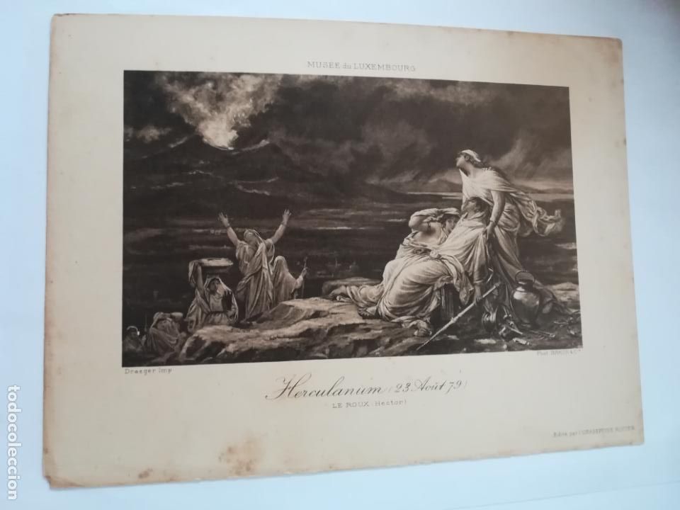 Art: LAMINA SERIGRAFIA. 23 X 17CM. A&Ntilde;OS 20. MUSEE DU LUXEMBOURG. HERCULANUM (23 AOUT 79)