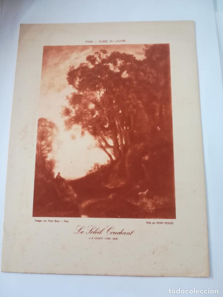 Arte: LAMINA SERIGRAFIA. 23 X 17CM. A&Ntilde;OS 20. MUSEE DU LOUVRE. LE SOLEIL COUCHART